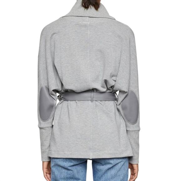 Bailey 44 Olivia Jacket in Heather Grey Leather Trim Size Small - Picture 2 of 8